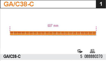 Wspornik pomocniczy do przegród szuflad wózka C38, 937 mm – Beta 8888GA/C38-C