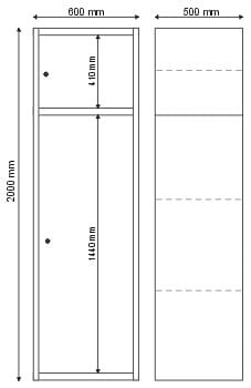 Szafa kartotekowa 2 komorowa S-1-03-00