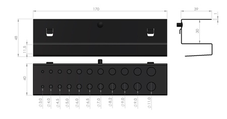 Zawieszka na kpl. wierteł ZW-11