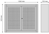 Gablota narzędziowa zamykana drzwiczkami z perforacją P-4-05-04