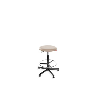 Taboret BlackTab Eco H+RING z podnóżkiem — ekoskóra na stopkach