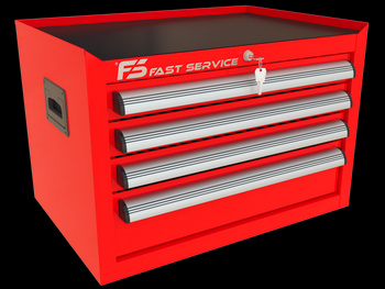 PROFESSIONAL trolley top unit with 4 drawers PN-151