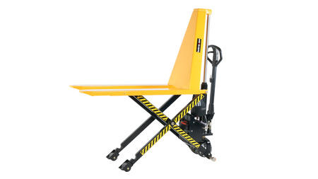 Electric scissor pallet truck 1500 kg, forks 540×1170 mm, polyurethane wheels – PL 1500