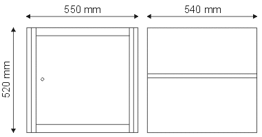 N-1-07-02 Szafka modułowa z drzwiczkami