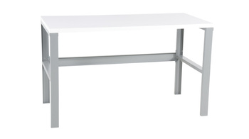 Stół roboczy 1200×750 mm, blat laminowany biały, nośność 250 kg – Basic