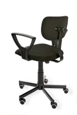 Krzesło laboratoryjne z podłokietnikiem Black 01 PD WH RKW-12
