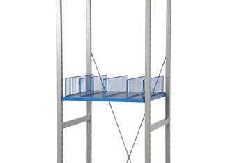 Przegroda poprzeczna półki regału warsztatowego 470×125 mm, niebieska – Hyllo