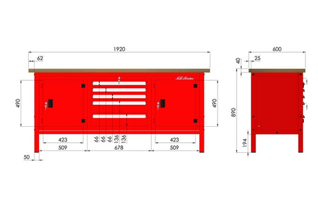 P-3-171-01 Stół warsztatowy