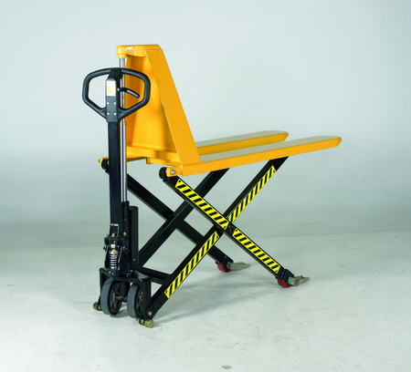 Scheren-Gabelhubwagen 1500 kg, Gabeln 540×1150 mm, Polyurethanräder – PL 1500