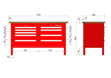 P-3-061-01 Stół warsztatowy