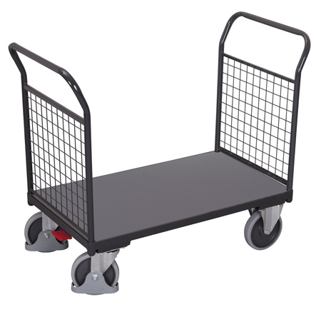 Wózek systemowy z 2 burtami z siatki, RAL 7016 VARIOfit sw-500.201/AG