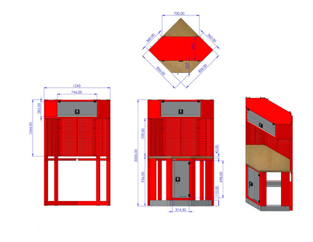 Tablica Narzędziowa narożna NT NAR-03