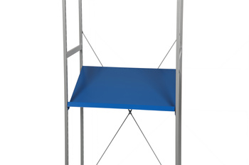 Półka skośna 500 mm ze wspornikami do regału warsztatowego, 250 kg – Hyllo