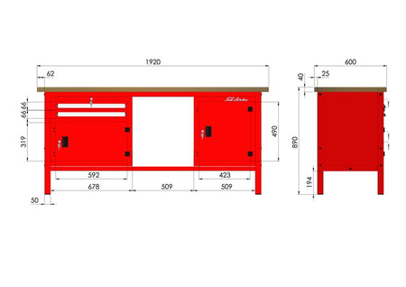 P-3-157-01 Stół warsztatowy