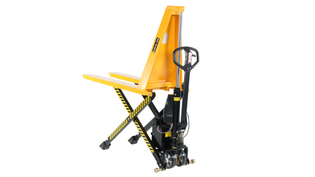 Electric scissor pallet truck 1500 kg, forks 540×1170 mm, polyurethane wheels – PL 1500