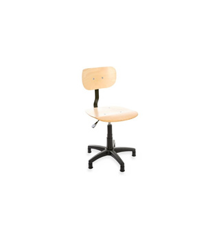 ErgoPlus 02 plywood industrial chair — on plastic glides