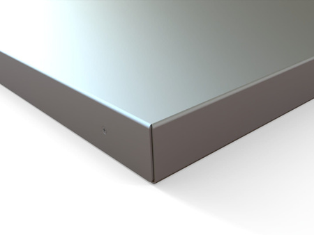Plywood worktop 40 mm lined with AISI 304 stainless steel sheet 1.5 mm