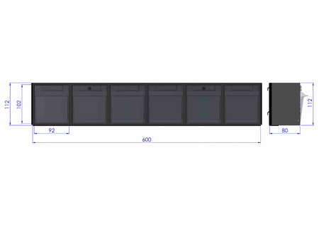 Tool hook set with 6-drawer container ZWN-157