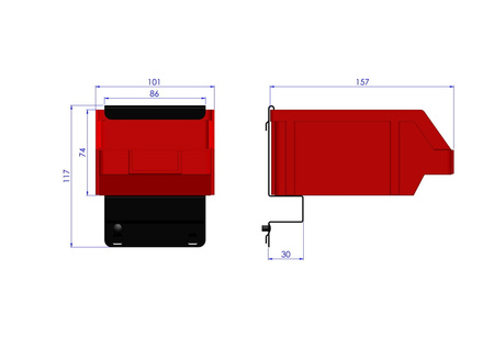 Listwa na 1 pojemnik P2  ZW-P2-1