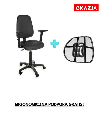 Krzesło biurowe Komfort Eco BHP (Norma BHP) — ekoskóra