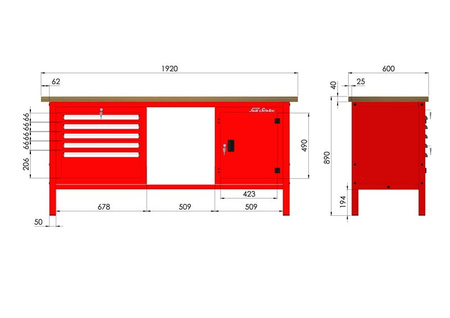 P-3-152-01 Stół warsztatowy