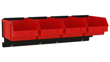 Bin rail for 4 P2 bins ZW-P2-4
