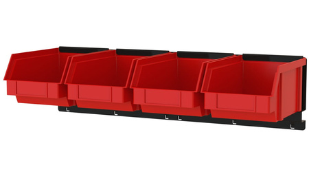 Bin rail for 4 P3 bins ZW-P3-4