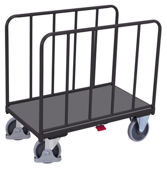 Wózek magazynowy z pałąkami bocznymi wypełnionymi, RAL 7016 VARIOfit sw-800.203/AG