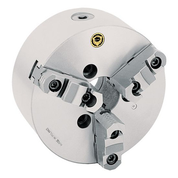Uchwyt tokarski samocentrujący 3-szczękowy Ø200 mm, żeliwny, A5 DIN 55026 – Bison 3215-200-5A1