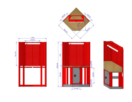 Tablica narzędziowa narożna NT NAR-02