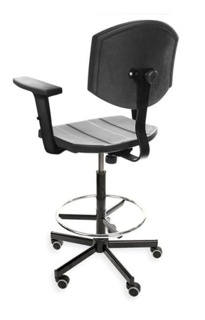 Krzesło przemysłowe PurActive H+RING PD WH PUR — ROSART