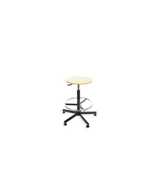Taboret BlackTab 02 H+RING z podnóżkiem — sklejka lakierowana na stopkach