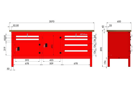 P-3-167-01 Stół warsztatowy