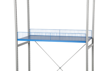 Ogranicznik przedni/tylny półki regału warsztatowego 1000 mm, niebieski – Hyllo