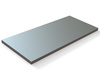 Plywood worktop 40 mm lined with AISI 304 stainless steel sheet 1.0 mm
