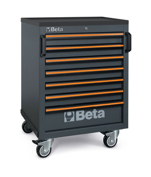 Wózek narzędziowy z 7 szufladami, blat ABS, koła Ø 100 mm, system C45PRO 2.0 – Beta C45PRO2.0/C7