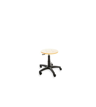 Taboret ErgoTab 02 WH — sklejka lakierowana na kółkach