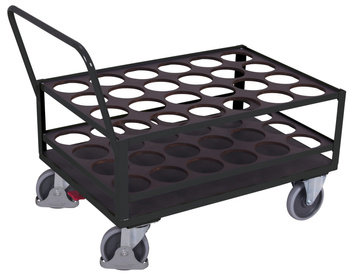Wózek do transportu butli stalowych, RAL 7016 VARIOfit sw-700.295/AG