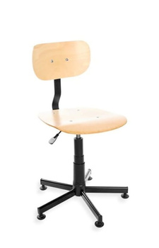 Black 02 plywood welding chair on glides
