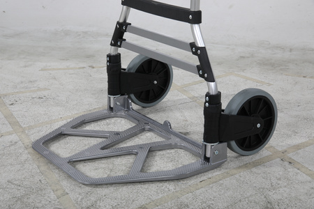 Wózek ręczny aluminiowy składany 100 kg, lekki, niebieski – H-003B-1