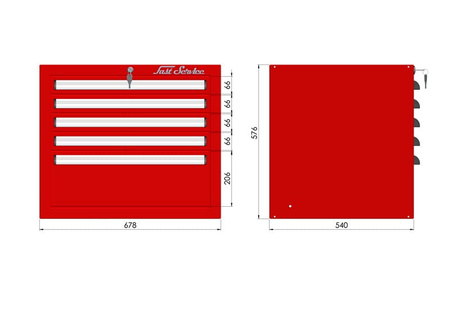 Schrank für die Werkbank - Modul mit 5 Schubladen - P-1-062-01
