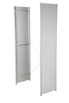 Osłona ramy bocznej regału warsztatowego 2000×448 mm, szara – Hyllo