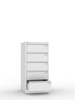 Szafka kartotekowa metalowa SZK 318, 5 szuflad B5, 1292×608×633 mm, jasnoszara RAL 7035 – Malow