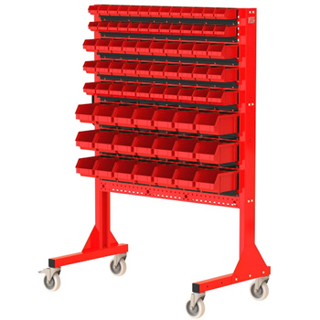 ST 110-12-P123 Stojak Narzędziowy w zestawie z listwami oraz pojemnikami