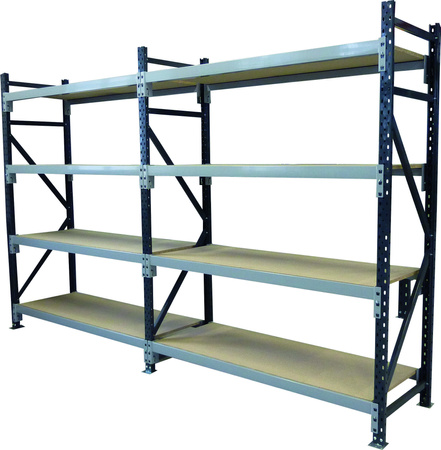 Rama boczna regału magazynowego 2000×600 mm, stalowa, ciemnoszara