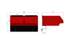 Bin rail for 2 P2 bins ZW-P2-2