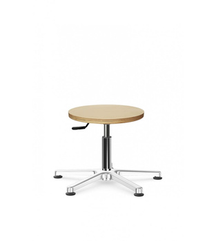 Hocker TunTab chrome (verchromt) — Multiplexplatte, lackiert auf Gleitern