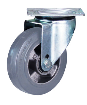 Koło obrotowe, 160 x 50 mm, szary (z elastycznej gumy pełnej) VARIOfit lpg-160.012