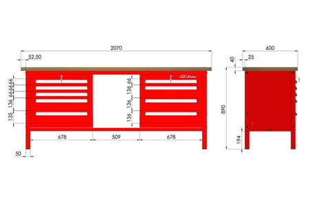 P-3-131-01 Stół warsztatowy