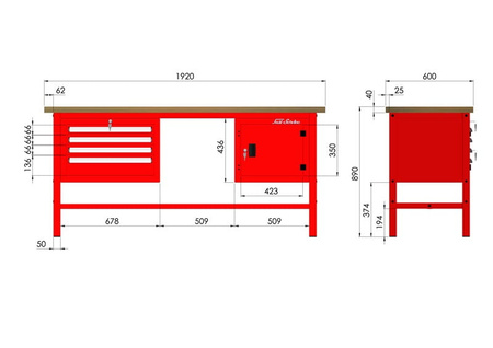 P-3-102-01 Stół warsztatowy